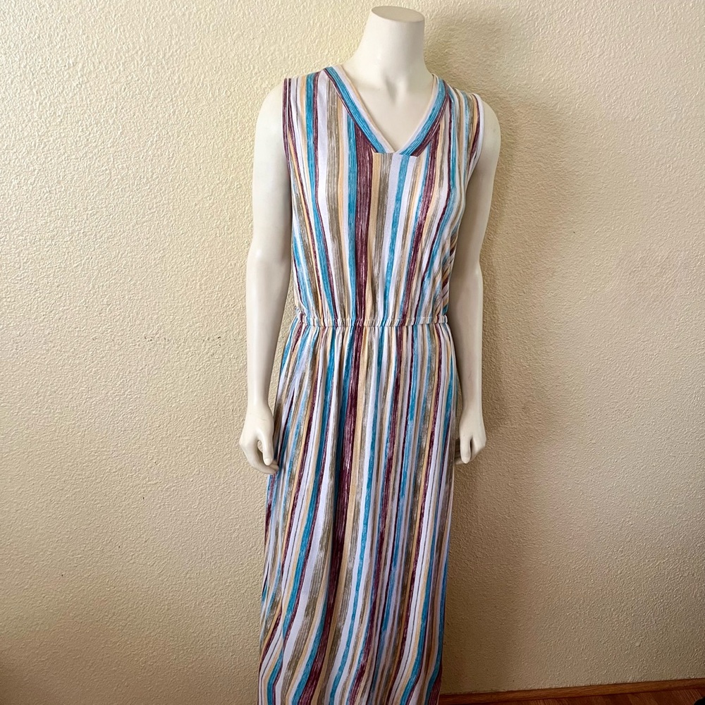 Design History Multicolor Striped Sleeveless Maxi Dress Women’s size 1X